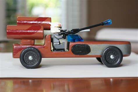 Car just has to be able to sit on the track and make it to the bottom. YMCA Adventure Guides Pinewood Derby