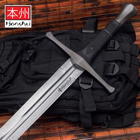 Honshu Damascus Broadsword With Sheath Damascus Steel