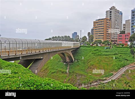 Bridge Miraflores Lima Peru Stock Photo Alamy