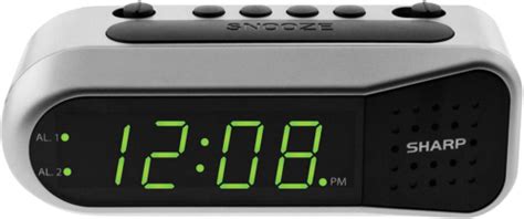 Sharp Electric Digital Dual Alarm Clock Battery Backup Led Large Display Snooze Ebay