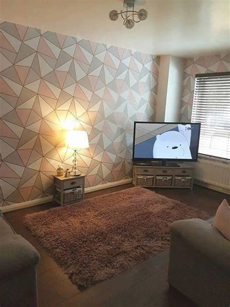 40 beautiful bedroom wallpaper ideas to envelop yourself with style. Rose Gold Dream Livingroom | WonderWall by Nobletts