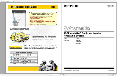 Cat Backhoe Loader F F Electrical Hydraulic Schematics