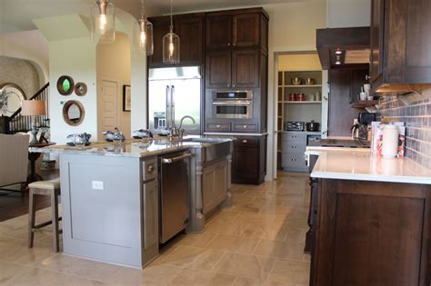 It can change the whole feeling of the room. Kitchen cabinet 17 by Burrows Cabinets in Terrazzo doors