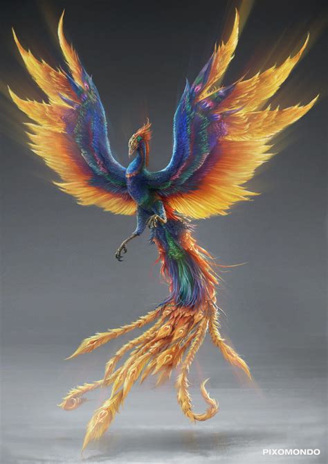 Artstation Phoenix Concept Design Wei Guan Fênix Pássaro Desenhos