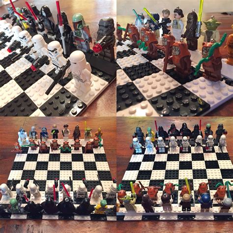 My son and I created our own Lego Star Wars chess set. #DIY #