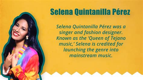 Hispanic Heritage Month Spotlight Selena Quintanilla P Rez Youtube