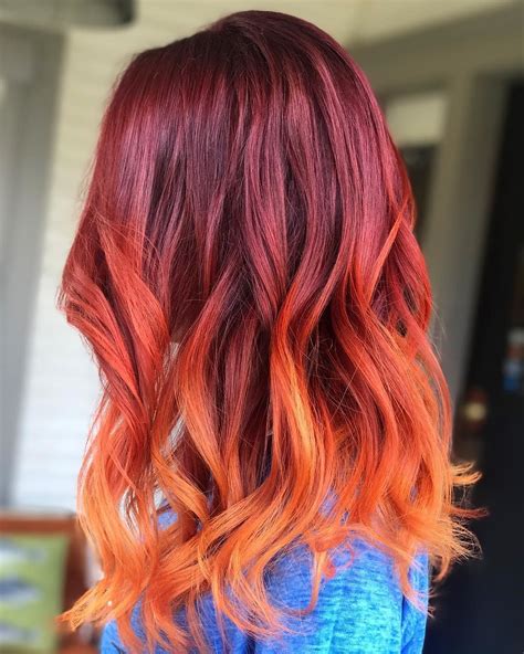 20 radical styling ideas for your red ombre hair orange ombre hair hair color red ombre red
