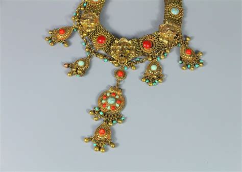 Ancient Chinese Collection Gilt Gold Necklace With Etsy