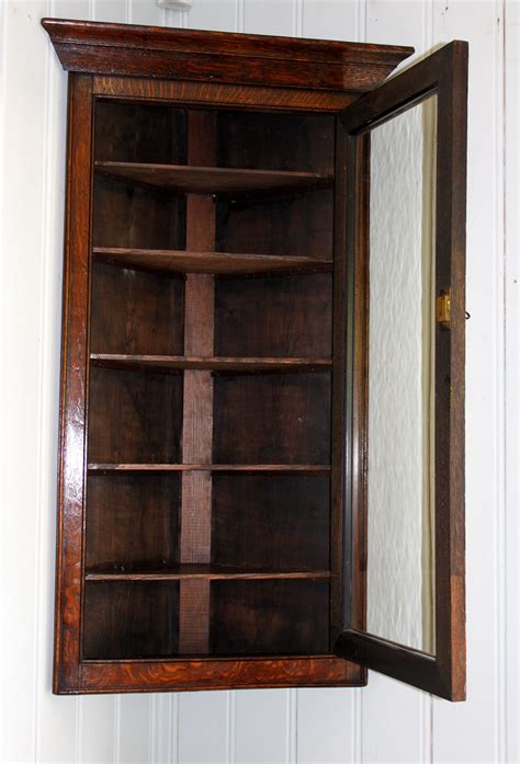 Small Solid Oak Corner Wall Cabinet Antiques Atlas