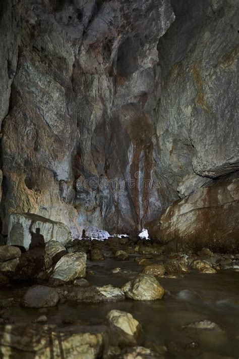 Underground River In A Cave Stock Image Image Of Entrance Creek