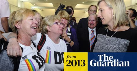 Gay And Lesbian Couples Celebrate The Right To Marry In Canberra Australia News The Guardian