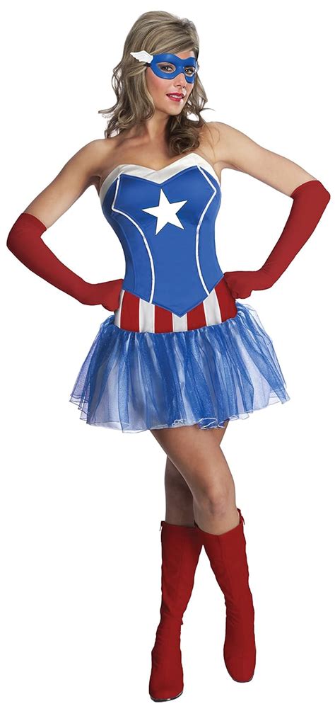 Rubies Captain America Kostüm Für Damen Größe S Amazonde Spielzeug
