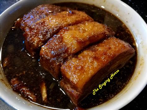 slow cooker chinese braised pork belly in shaoxing rice wine 東波肉 dong po rou