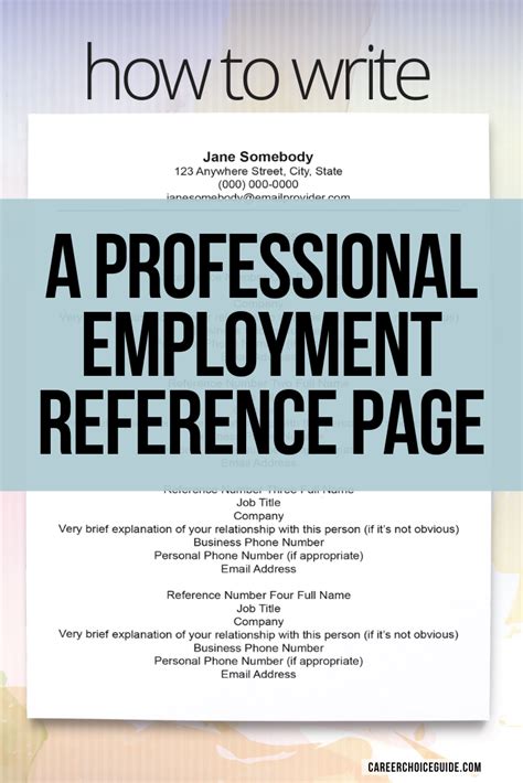 Heres How To Write A Professional Resume Reference Page Sample