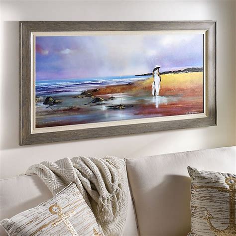 Framed among friends ii print. Woman on the Beach Framed Art Print