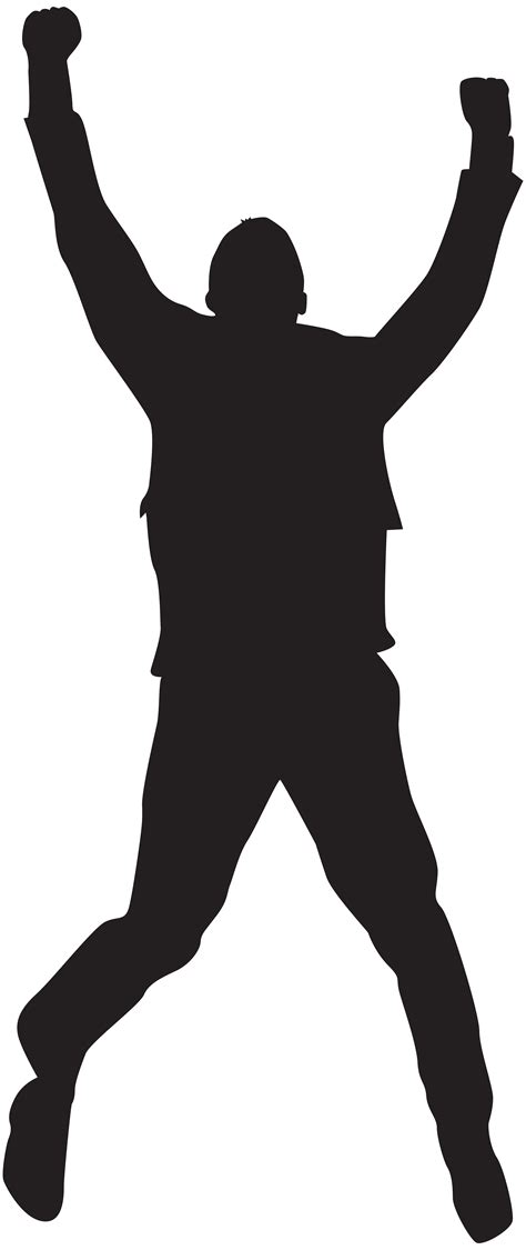 You can download the person silhouette cliparts in it's original format by loading the clipart and clickign the downlaod button. Jumping Happy Man Silhouette PNG Clip Art Image | Gallery ...