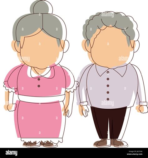 Grandpa And Grandma Standing Lovely Image Stock Vector Image And Art Alamy