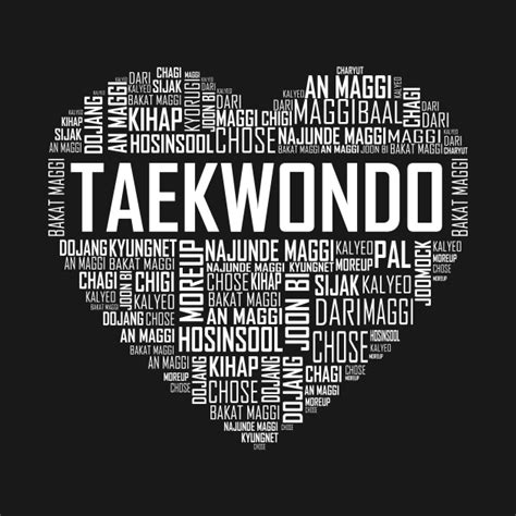 Love Taekwondo Heart Taekwondo T Shirt Teepublic