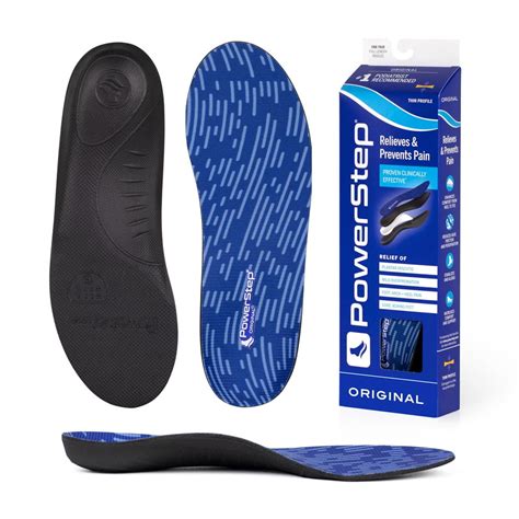 Powerstep Original Full Length Low Profile Orthotic Shoe Insoles With Arch Support For Plantar