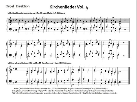 Kirchenlieder Vol. 4 Blasorchester-Noten bei Classen-Music