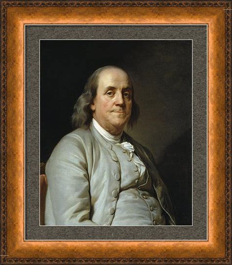 Benjamin Franklin By Joseph Duplessis C 1785 Framed Print By Daniel