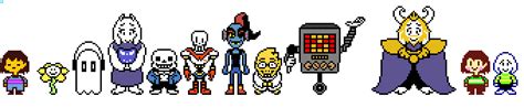 Undertale All Main Characters Cast Overworld Sprites Pixel Art Maker