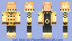 Not my skin credits in description. Uzumaki Naruto-kun six paths sage mode Minecraft Skin