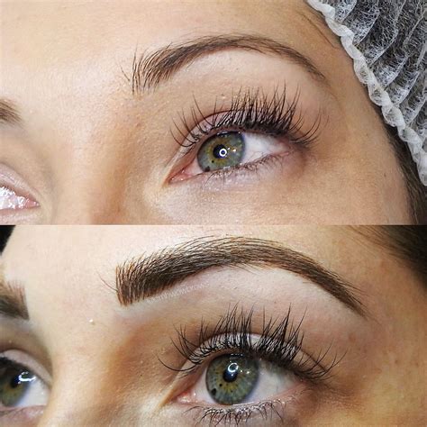 Ombre, powder brow, microblading/ feather stroke, 3d or combination brows. Hair stroke feather touch tattooed eyebrows Cosmetic ...