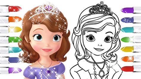 Putri Sofia Permainan Mewarnai Buku Mewarnai Tangan Kecil Disney