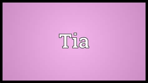 What Does The Name Tia Mean Pregnancy Informations
