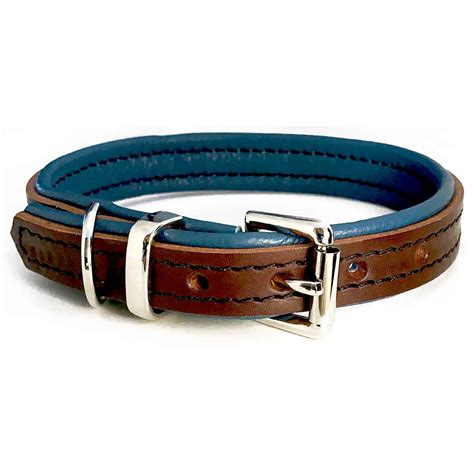 Check spelling or type a new query. Brown and Denim Blue Padded Leather Dog Collar | The ...