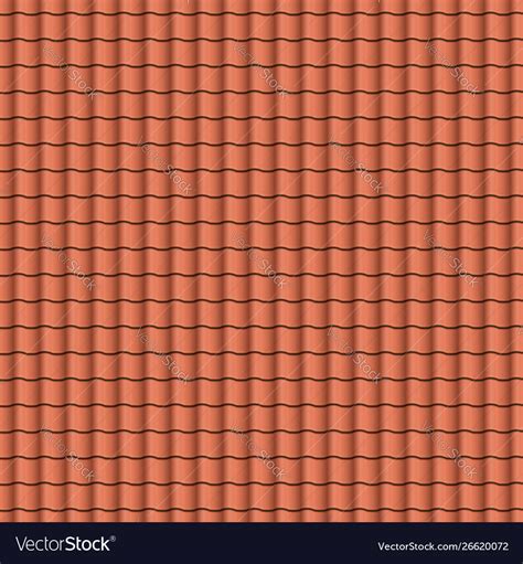 Red Roof Tiles Background Texture In Regular Vector Image