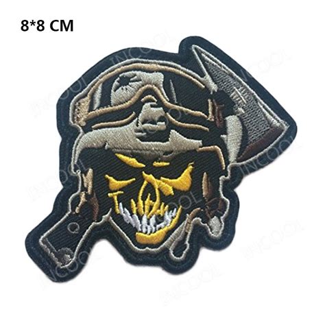 3d Skull Embroidery Patch Army Military Morale Patch Tactical Emblem