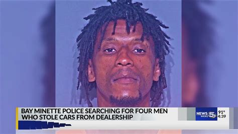 police 1 arrested in stolen vehicle thefts on bay minette car lot active search for more