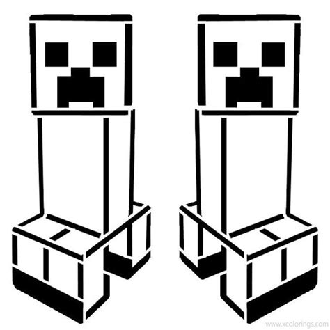 Creeper Coloring Pages From Minecraft Characters XColorings Com
