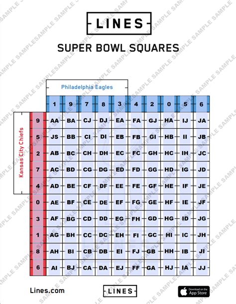 Super Bowl Squares 2024 Play Football Squares And Download Grids Lines