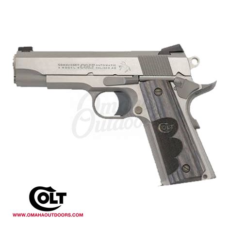 Colt Wiley Clapp Commander Full Stainless 425 Pistol 8 Rd 45 Acp