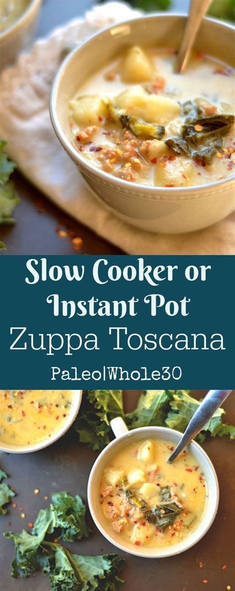 Great for a weeknight dinner. SLOW COOKER OR INSTANT POT ZUPPA TOSCANA (With images ...