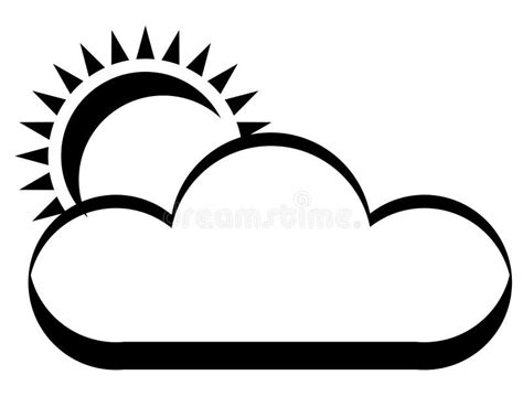 Cloud And Sun Icon Stock Vector Illustration Of Vector 211356141