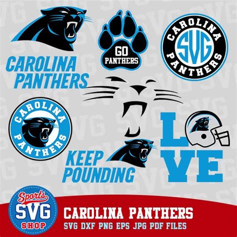 Carolina Panthers Svg Files Silhouette Files Cricut Vector Silhouette