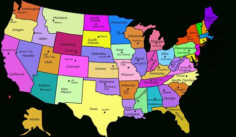 Printable Us Map With State Names And Capitals Fresh United States