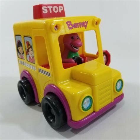 Barney School Bus Dinosaur Push N Go Toddler Toy Lyons Vintage 1994 Kid