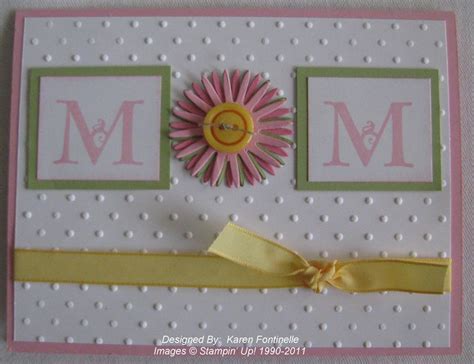 Why make handmade gifts for mom. Stampin' Up! Easy Handmade Card for Mother's Day ...