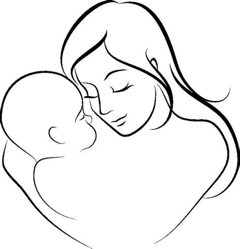 10 Madre Con Bebe En Brazos Dibujo