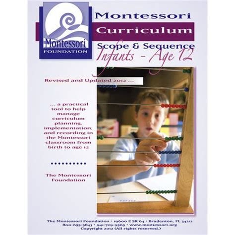 Scope And Sequence Montessori Foundation Mfa Imc