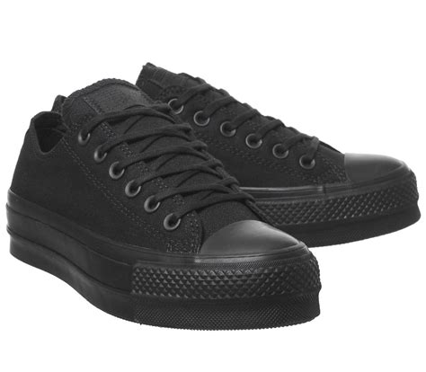 Converse Canvas All Star Low Platform Trainers In Black Lyst