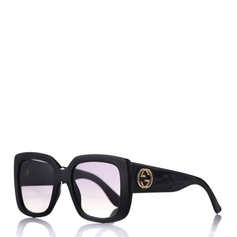gucci acetate square frame sunglasses gg0053s black 302312 fashionphile