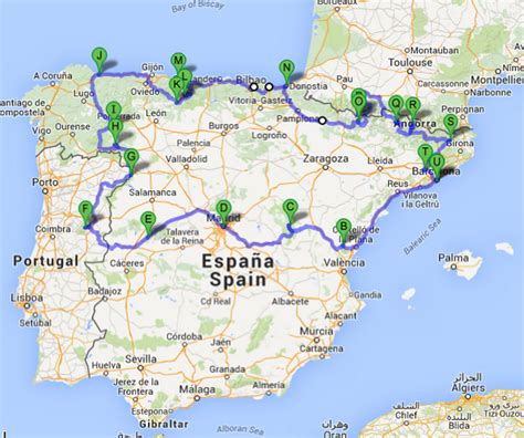 Espanha Praias Mapa Mapa De Portugal