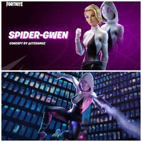 here s a cool looking spider gwen concept made by itzsamaz r fortnitebr