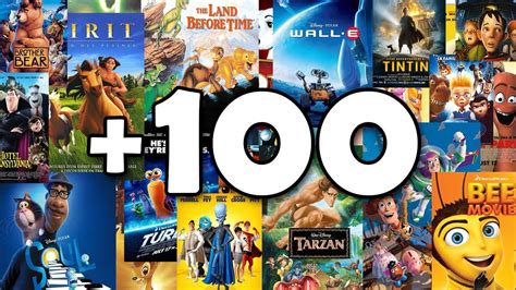افضل 100 فيلم انيميشن في التاريخ احلى أفلام الكارتون Youtube